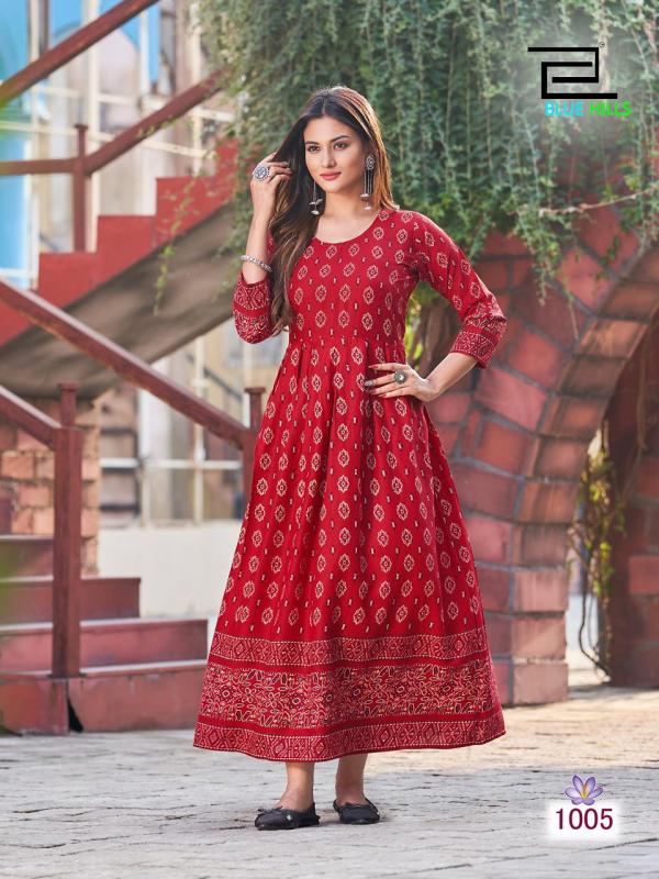 Blue Hills Kesar Festive New Designer Anarkali Kurti Collection